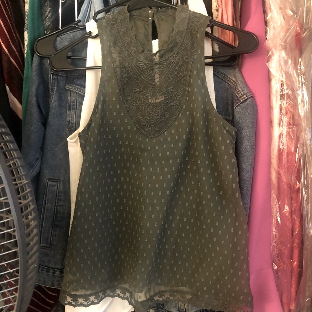 Hollister Halter Top, X-small, Green